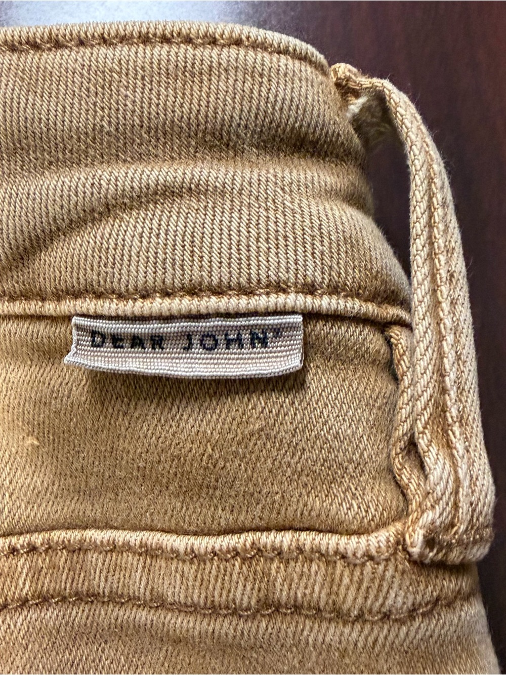 Dear John Boot-Cut Jeans in Camel Tan - Picture 6 of 6